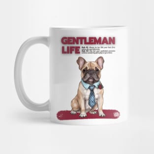 Frenchie Gentleman Life Rules Mug